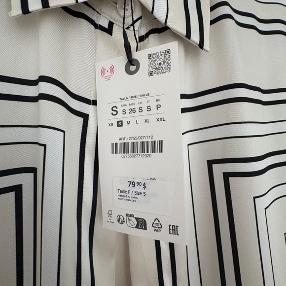 ZARA WOMAN COLLECTION Lapel collar shirt with long cuffed sleeves and trousers - Picture 5 of 12